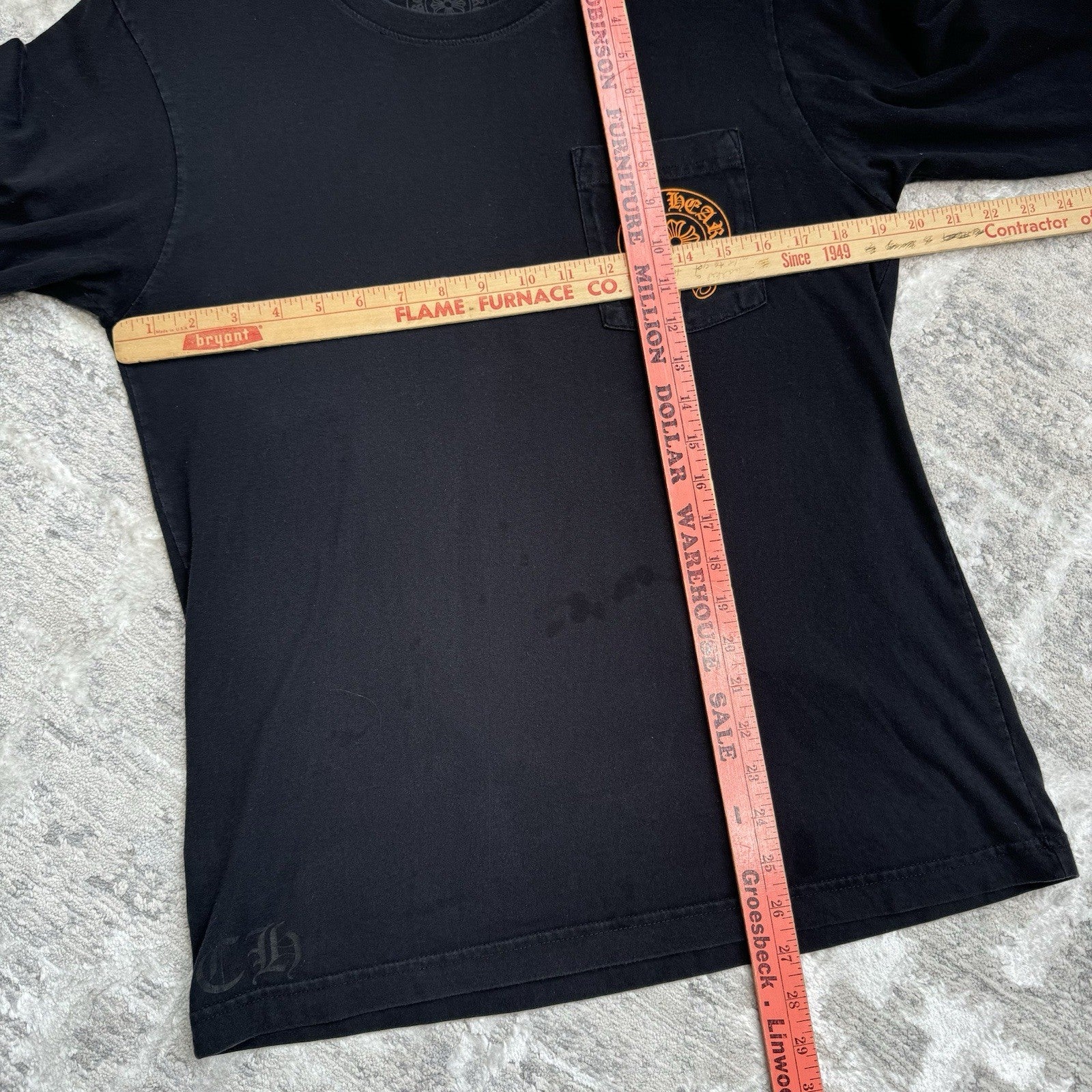 Chrome Hearts Staff Horseshoe Long Sleeve Pocket Tee Shirt 