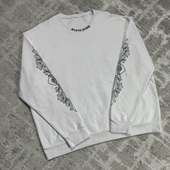 Chrome Hearts Love You Floral Heart Sleeve Pullover Crewneck 