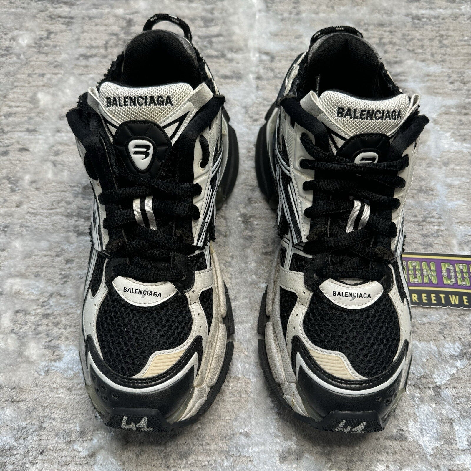Balenciaga Runner Sneaker ‘white Black’ Sz- 8M/41EU