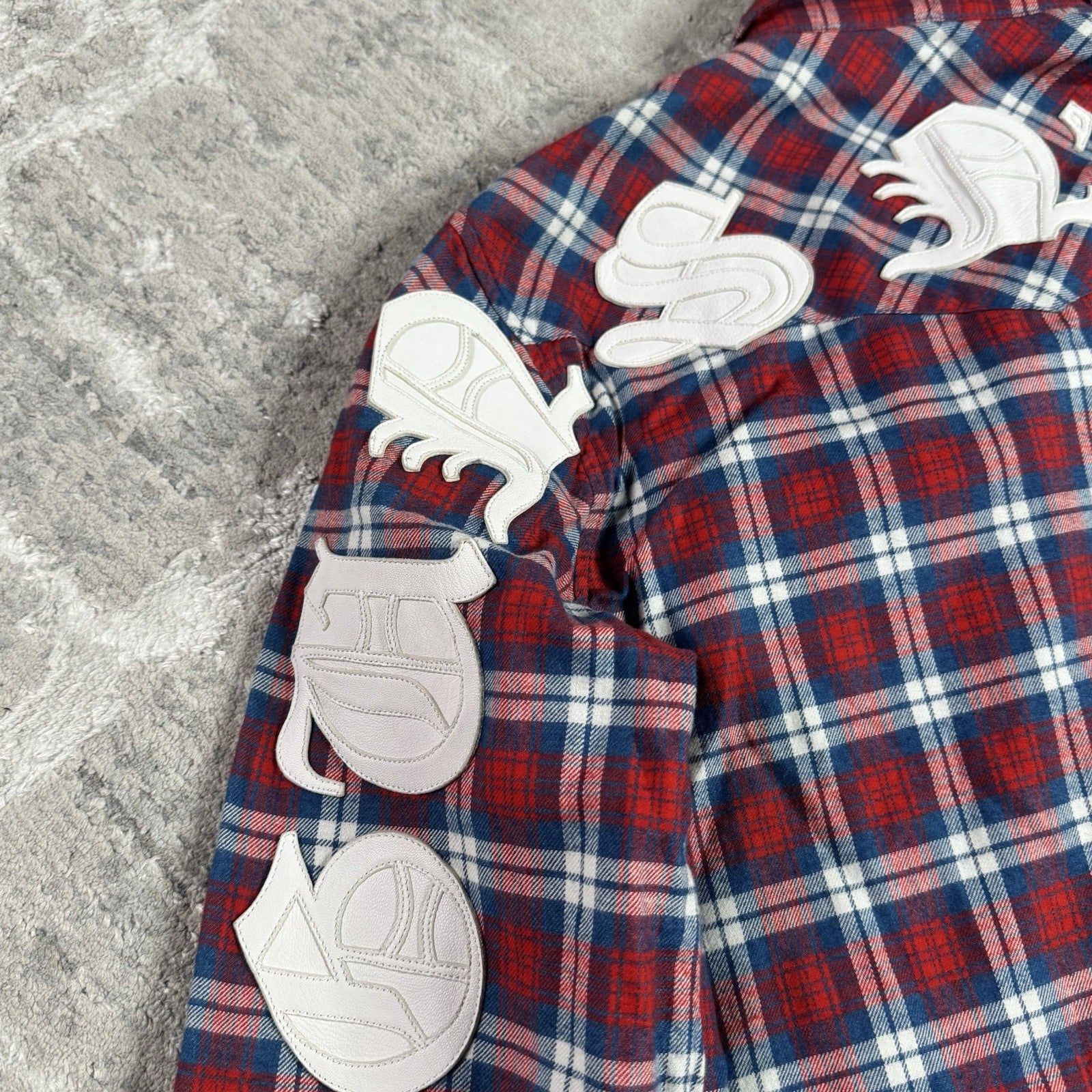 Chrome Hearts Guns N Roses Leather Patch Button Up 