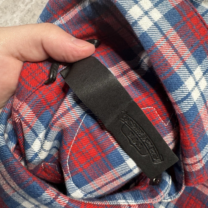 Chrome Hearts Guns N Roses Leather Patch Button Up 