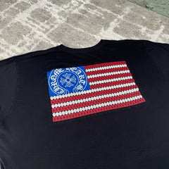Chrome Hearts USA Dagger Flag Short Sleeve Tee Shirt 