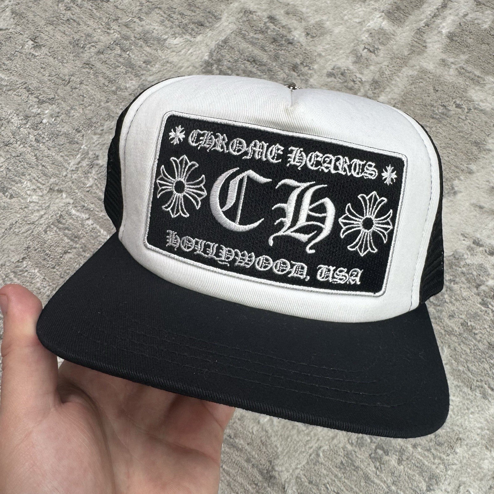 Chrome Hearts Hollywood CH Trucker Hat ‘black White’