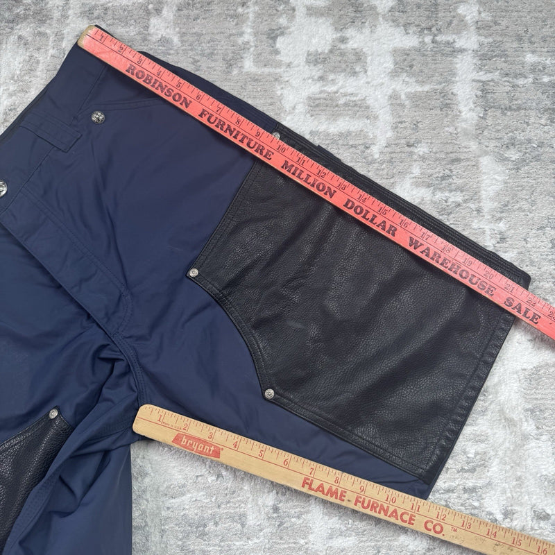 Chrome Hearts Nylon Leather Double Knee Shorts 