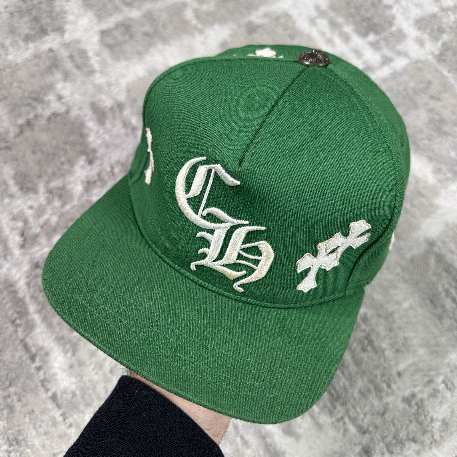 Chrome Hearts Cross Leather Patch Baseball CH Hat