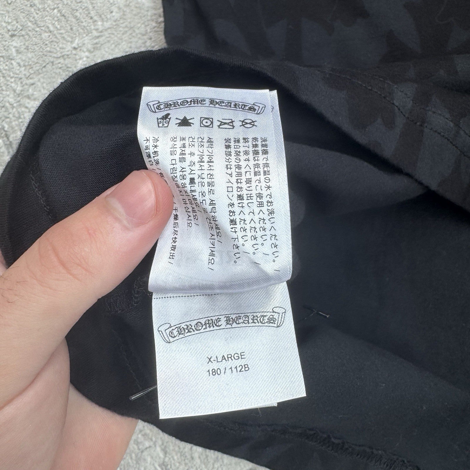 Chrome Hearts Cemetery Cross Monogram Print Long Sleeve Tee Shirt 