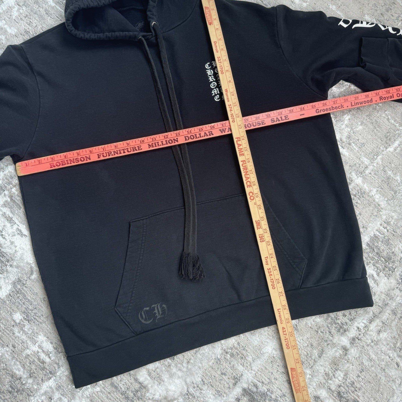 Chrome Hearts Vertical Sleeve Logo Pullover Hoodie 