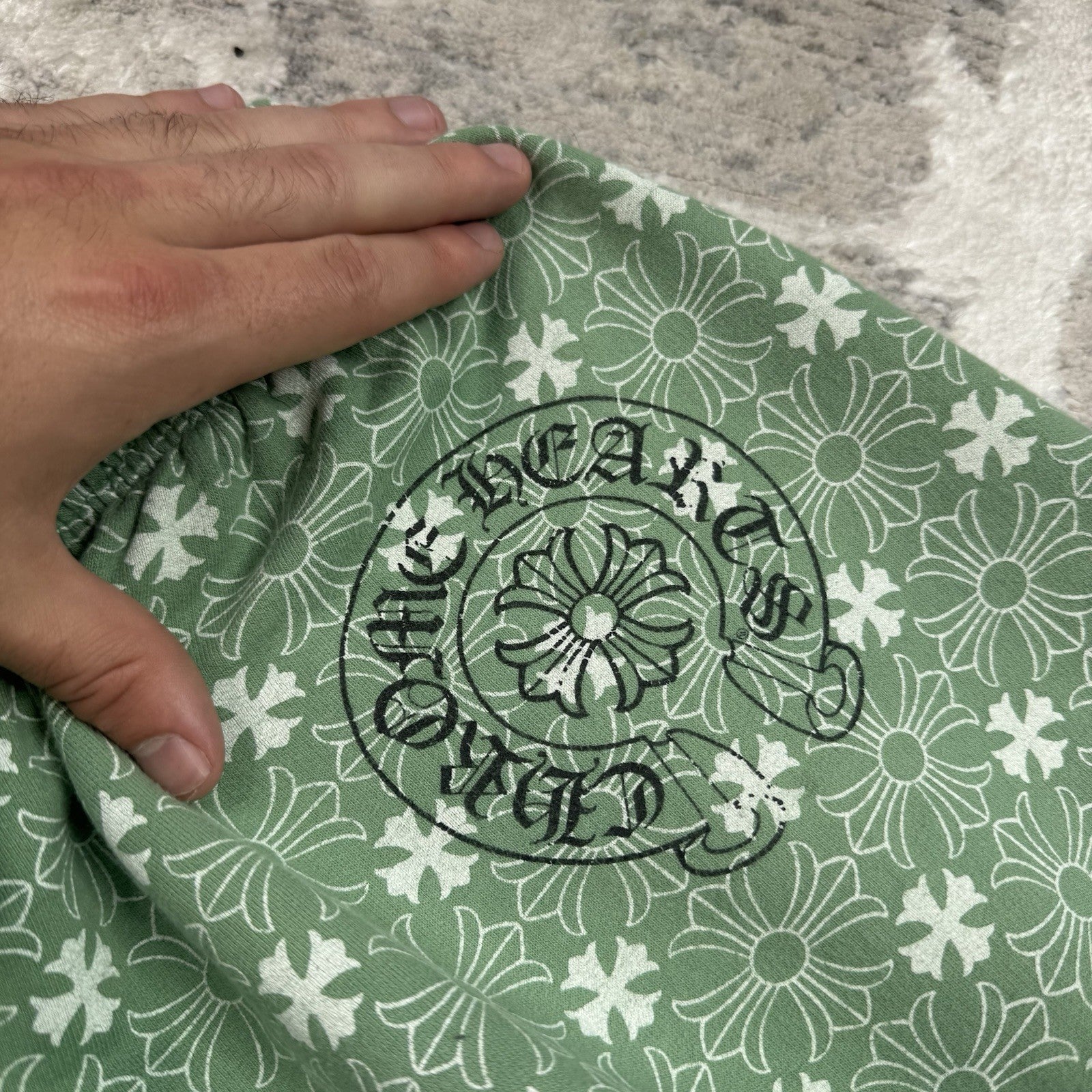 Chrome Hearts Monogram Plus Cross Print Sweatpants 