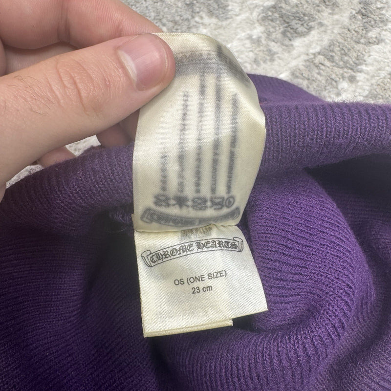 Chrome Hearts Triple Cross Embroidered Logo Beanie Hat