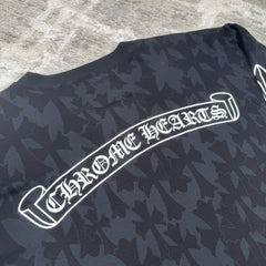 Chrome Hearts Cemetery Cross Monogram Print Long Sleeve Tee Shirt 