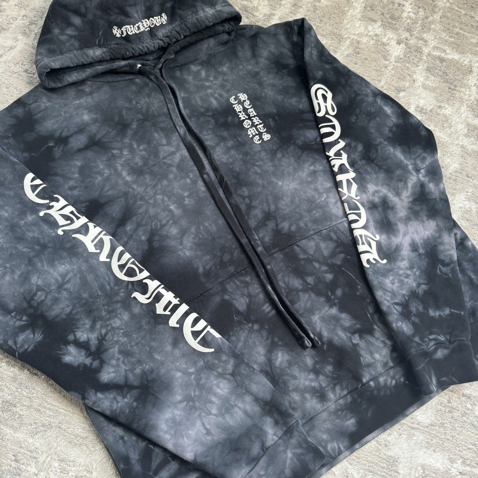 Chrome Hearts Tie Dye Horseshoe Pullover Hoodie 