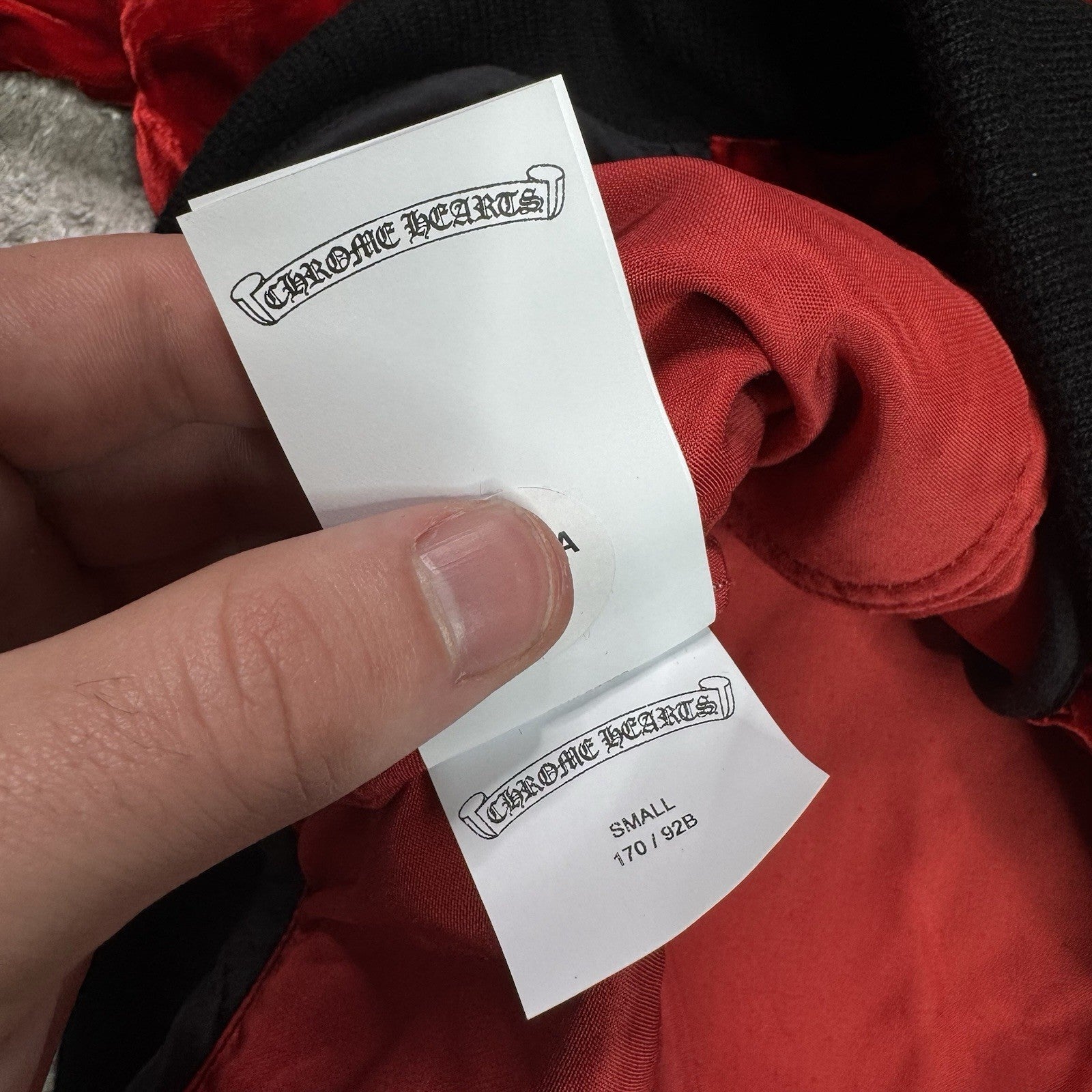 Chrome Hearts Velour Leather Zip Up Track Jacket 