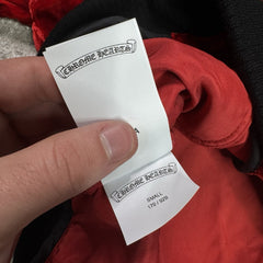 Chrome Hearts Velour Leather Zip Up Track Jacket 