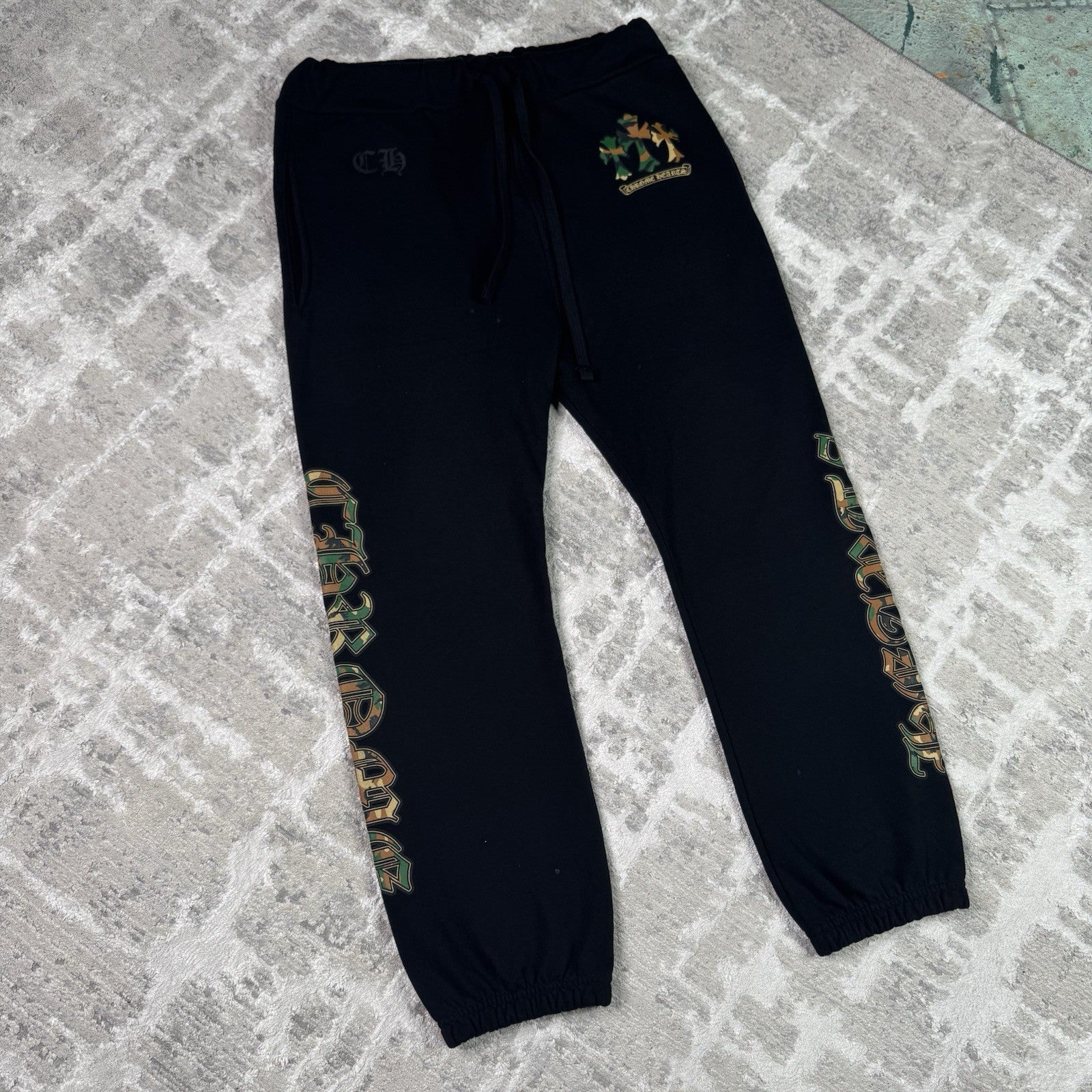 Chrome Hearts Cemetery Triple Cross Camo Sweatpants 
