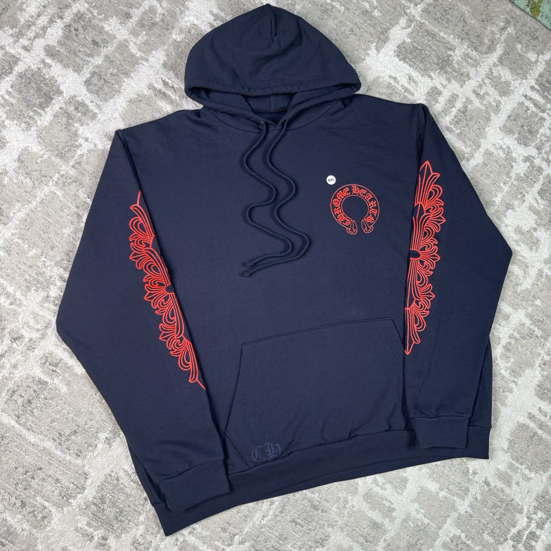 Chrome Hearts Floral Horseshoe Pullover Hoodie 