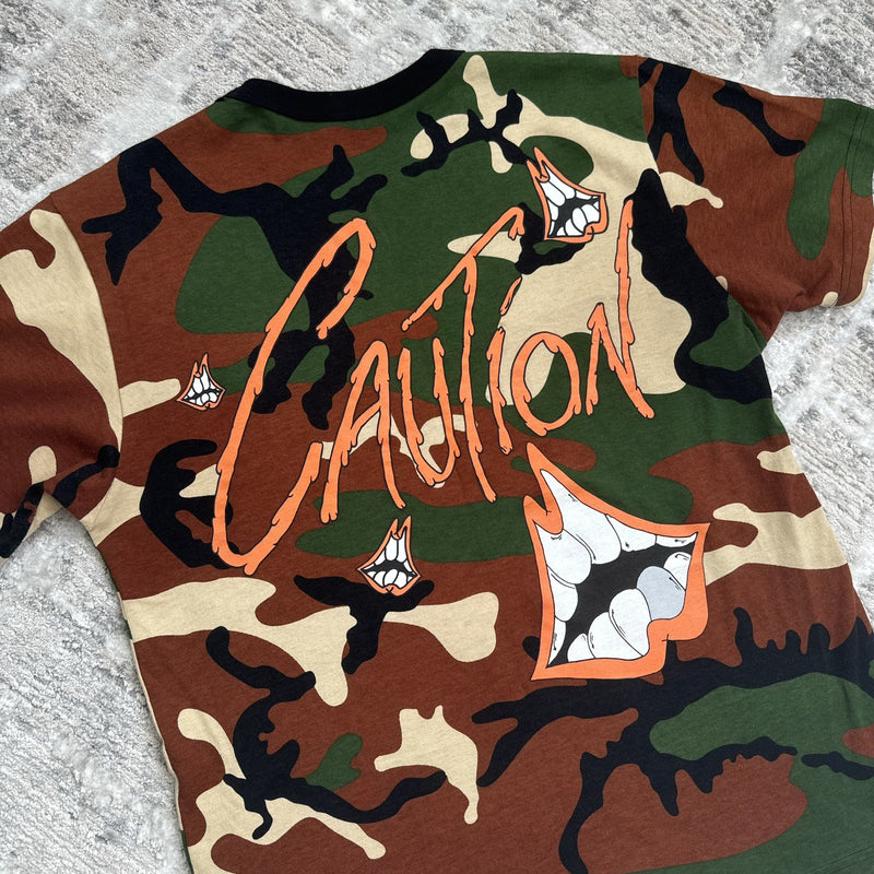 Chrome Hearts Matty Boy Caution Short Sleeve Pocket Tee Shirt 