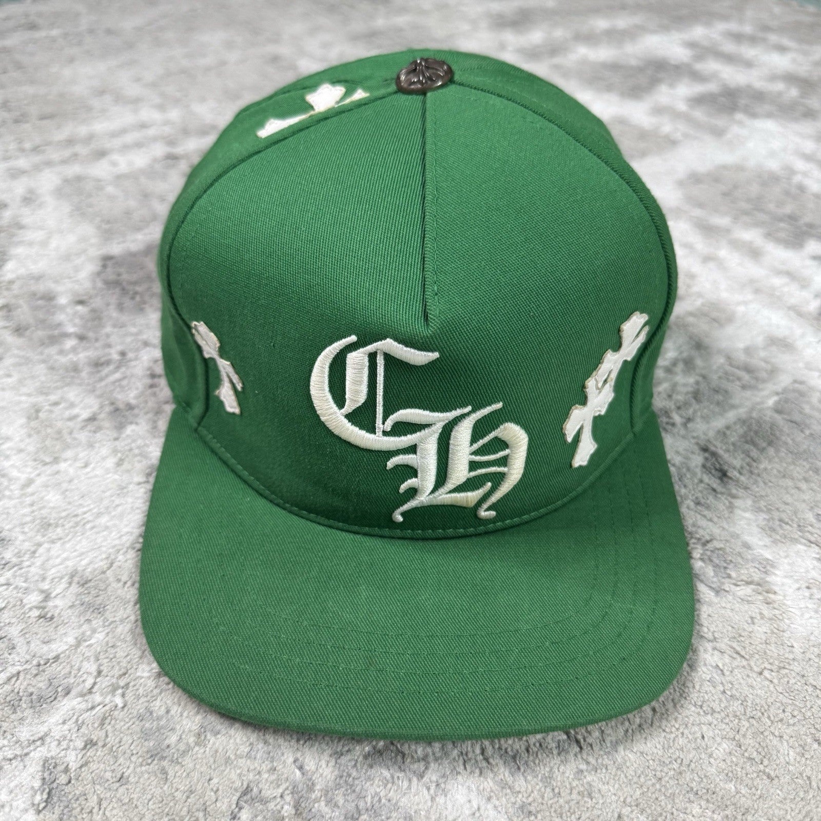 Chrome Hearts Cross Leather Patch Baseball CH Hat