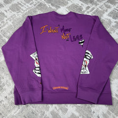 Chrome Hearts Matty Boy Want More Pullover Crewneck Sweatshirt 