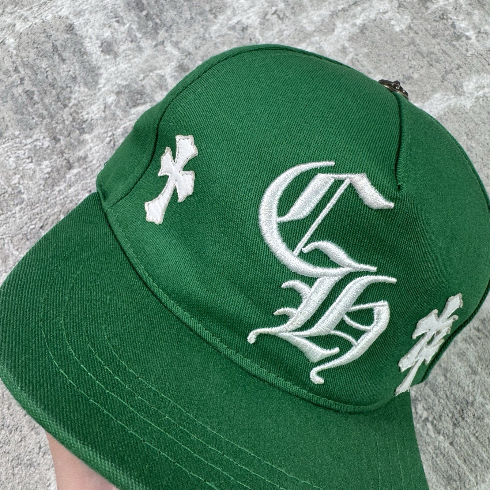 Chrome Hearts Leather Cross Patch Baseball Hat 