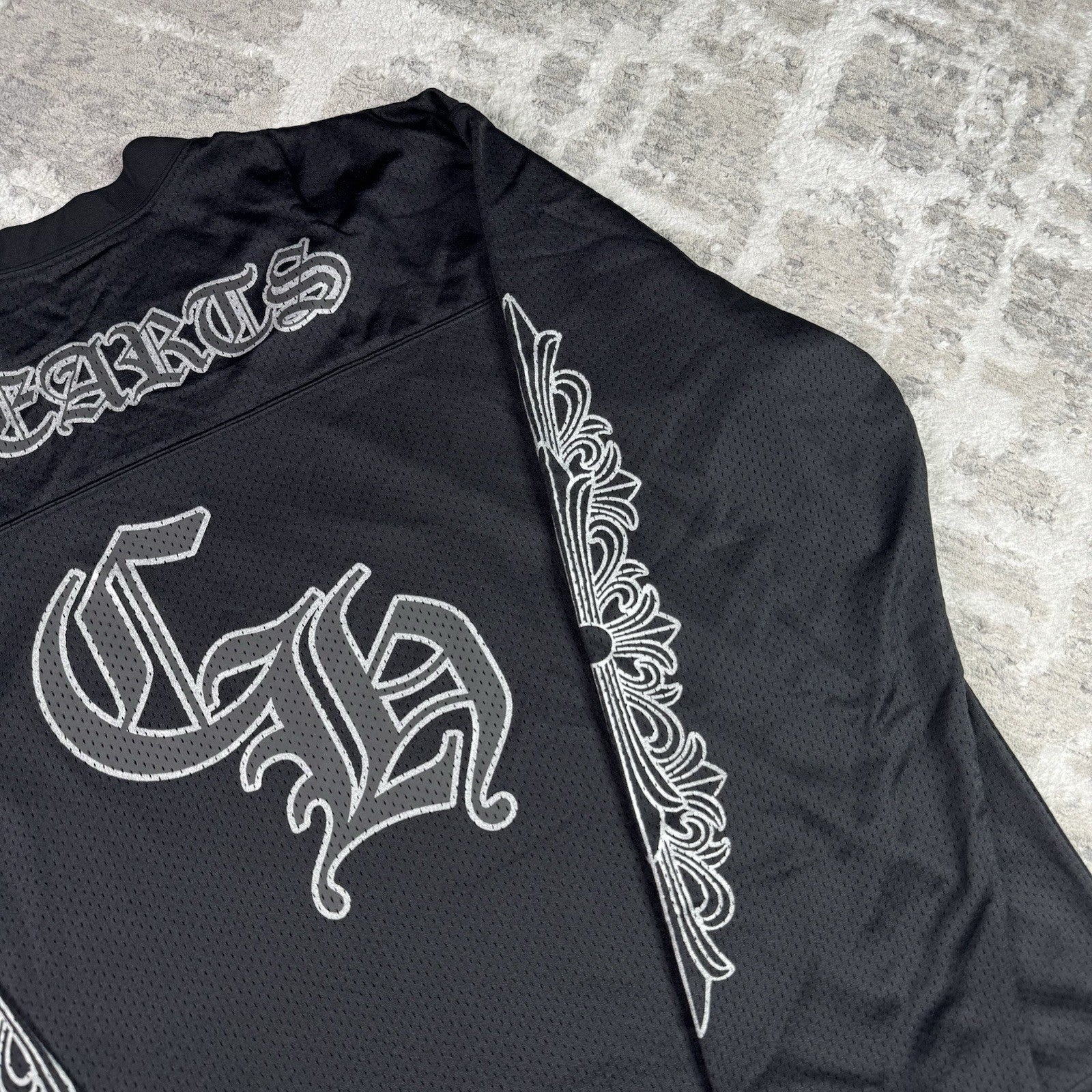 Chrome Hearts Mesh Stadium Floral Long Sleeve Jersey 