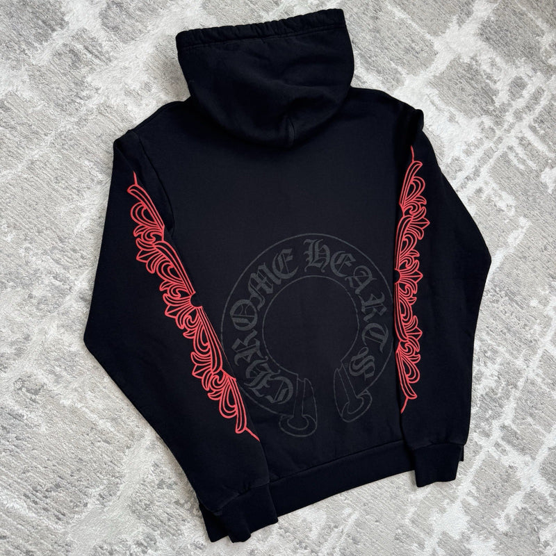 Chrome Hearts Horseshoe Floral Pullover Hoodie 
