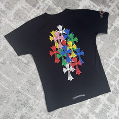 Chrome Hearts Cemetery Cross Multi-color Short Sleeve Tee Shirt 
