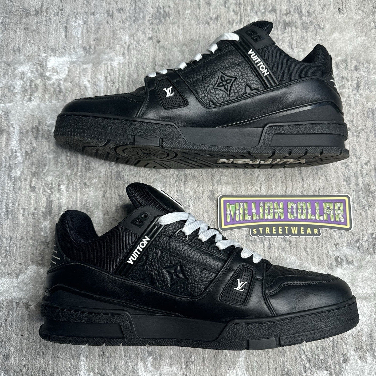 Louis Vuitton Trainer Low ‘embossed Monogram’ Sz- 10LV