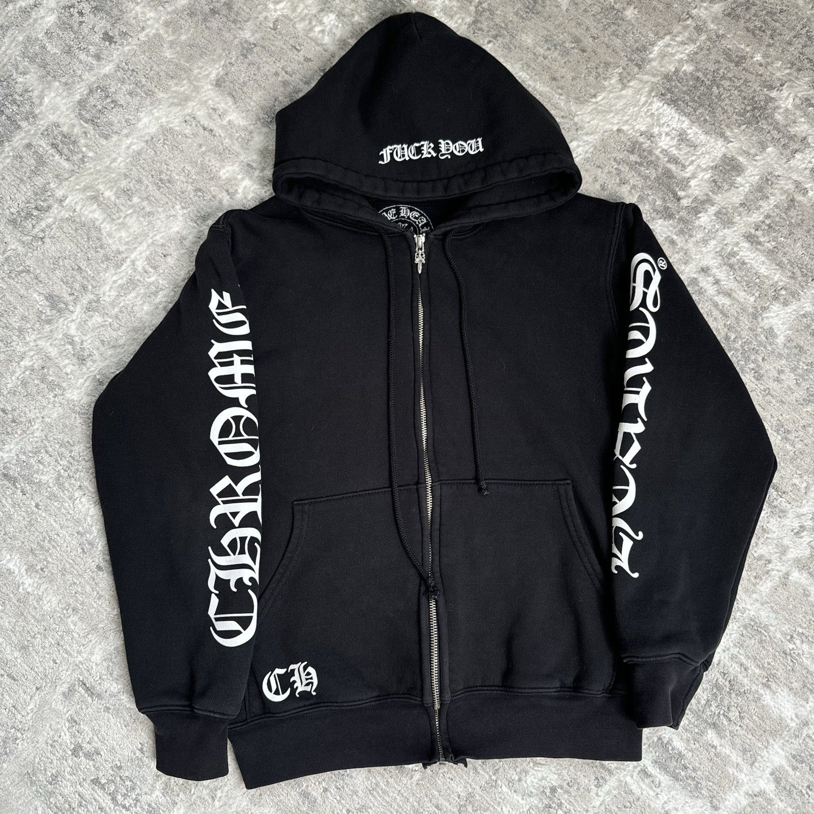 Chrome Hearts Thermal Horseshoe Dagger Zip Up Hoodie 
