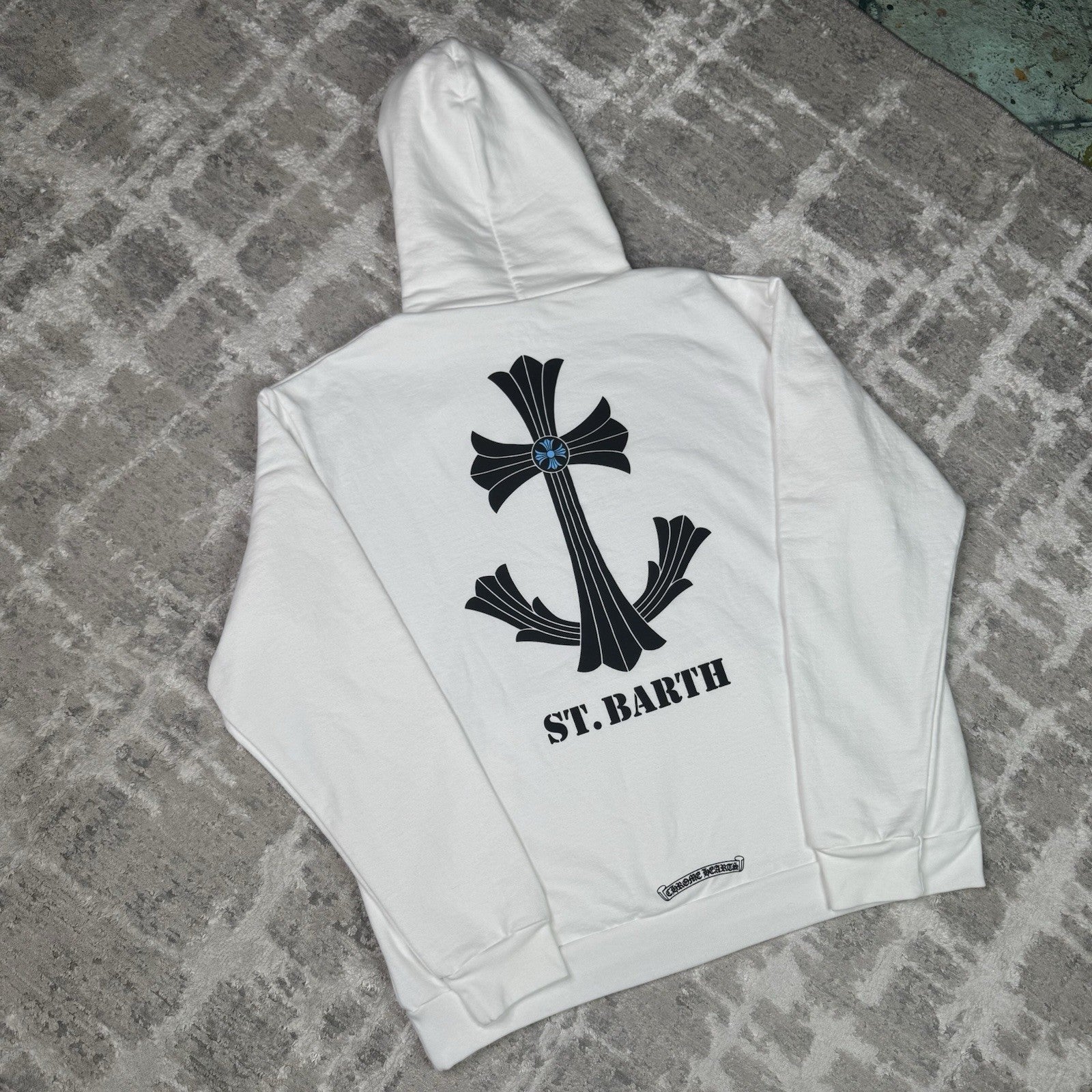 Chrome Hearts St Barth Exclusive Cross Pullover Hoodie 