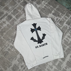 Chrome Hearts St Barth Exclusive Cross Pullover Hoodie 