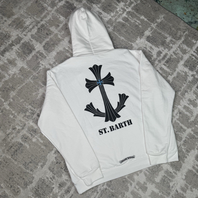 Chrome Hearts St Barth Exclusive Cross Pullover Hoodie 