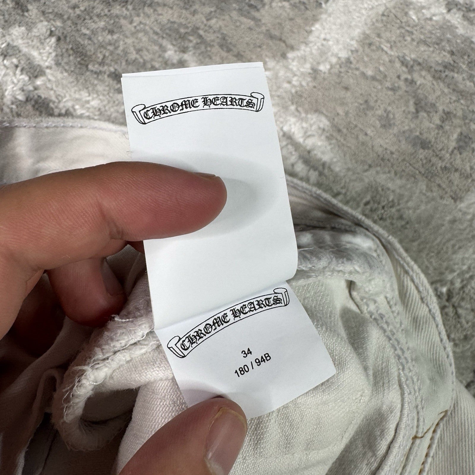 Chrome Hearts Levi 501 Cheetah Cross Patch Denim Jeans 