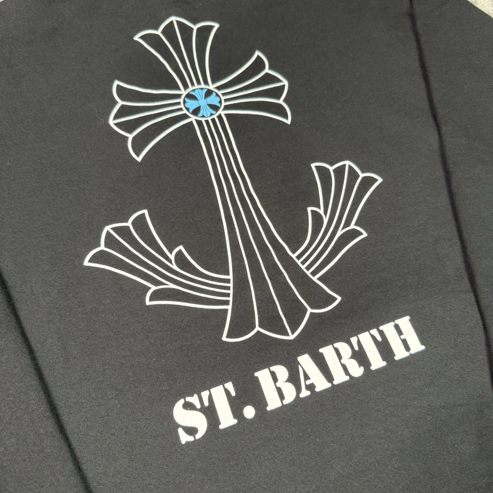 Chrome Hearts St Barth Exclusive Cross Pullover Hoodie 