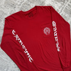 Chrome Hearts Scroll Logo Long Sleeve Tee Shirt 