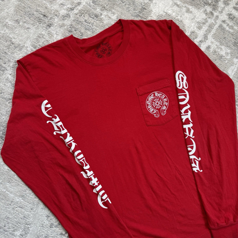 Chrome Hearts Scroll Logo Long Sleeve Tee Shirt 