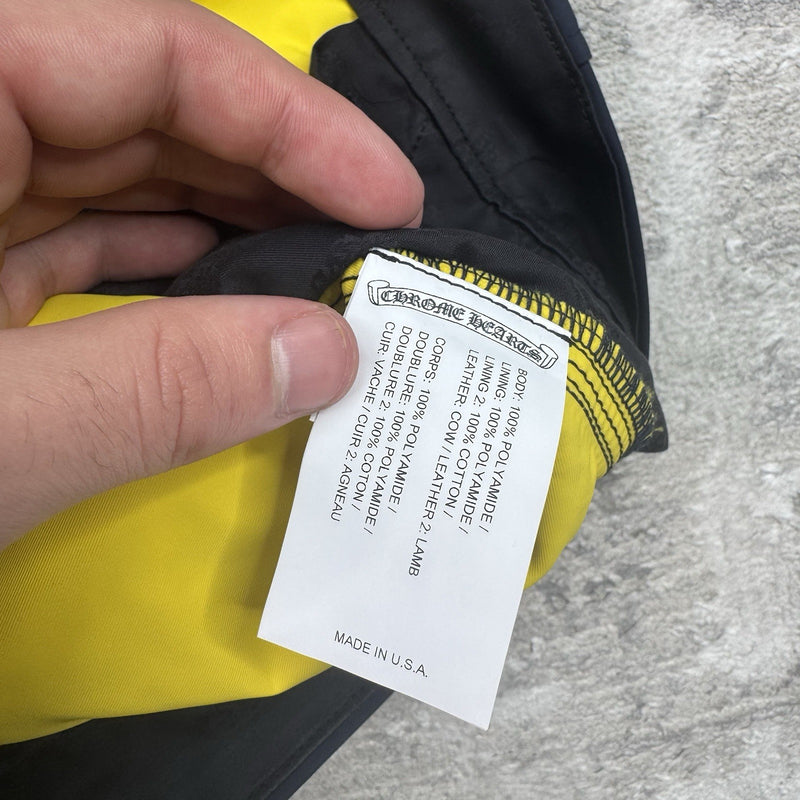 Chrome Hearts Nylon Leather Double Knee Shorts 