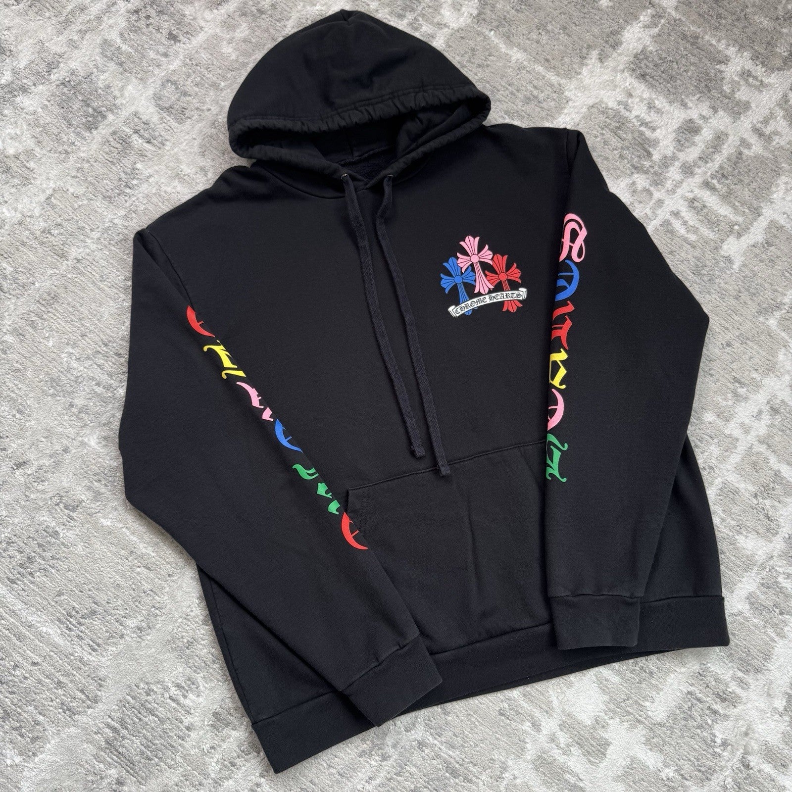 Chrome Hearts Cemetery Cross Multi-color Pullover Hoodie 