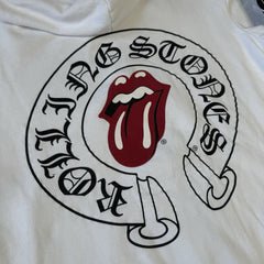 Chrome Hearts Rolling Stones Floral Horseshoe Zip Up Hoodie 