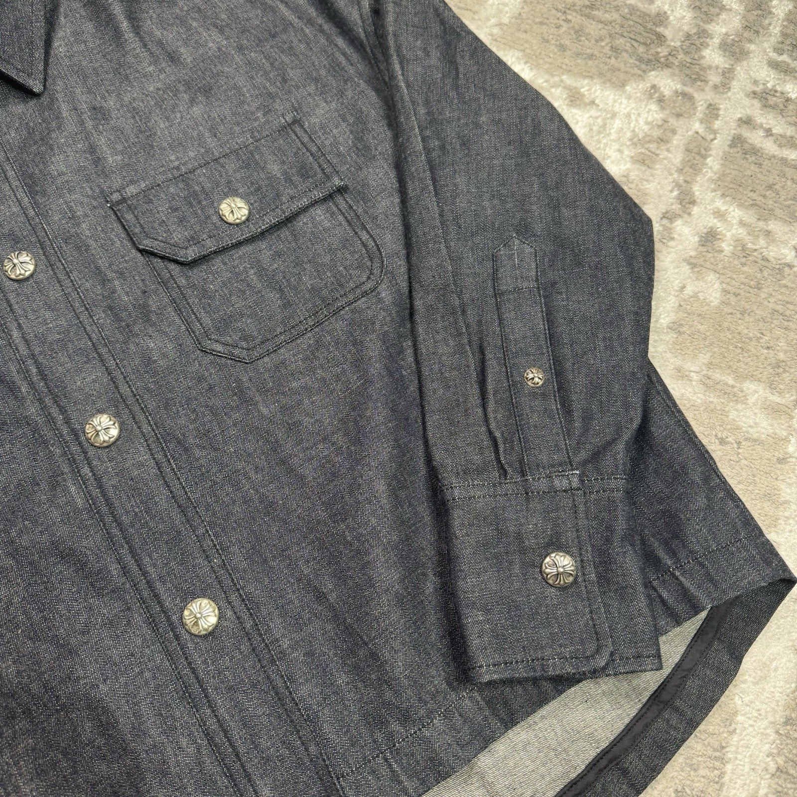 Chrome Hearts Button Up Long Sleeve Work Shirt 