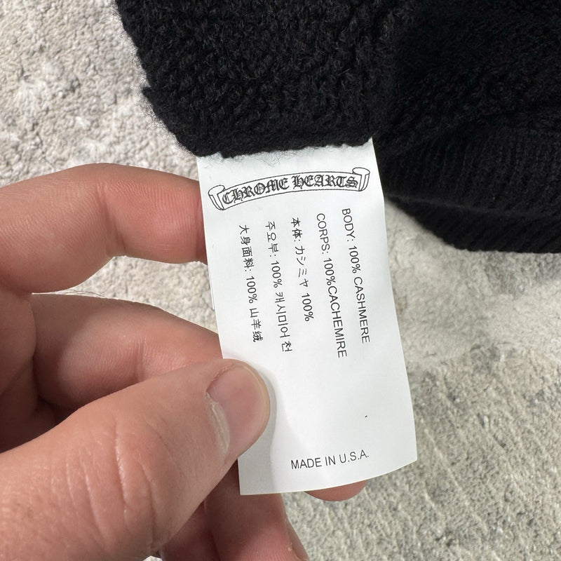 Chrome Hearts Cashmere Embroidered Sleeve Logo Pullover Hoodie 