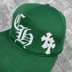 Chrome Hearts Leather Cross Patch Baseball Hat 