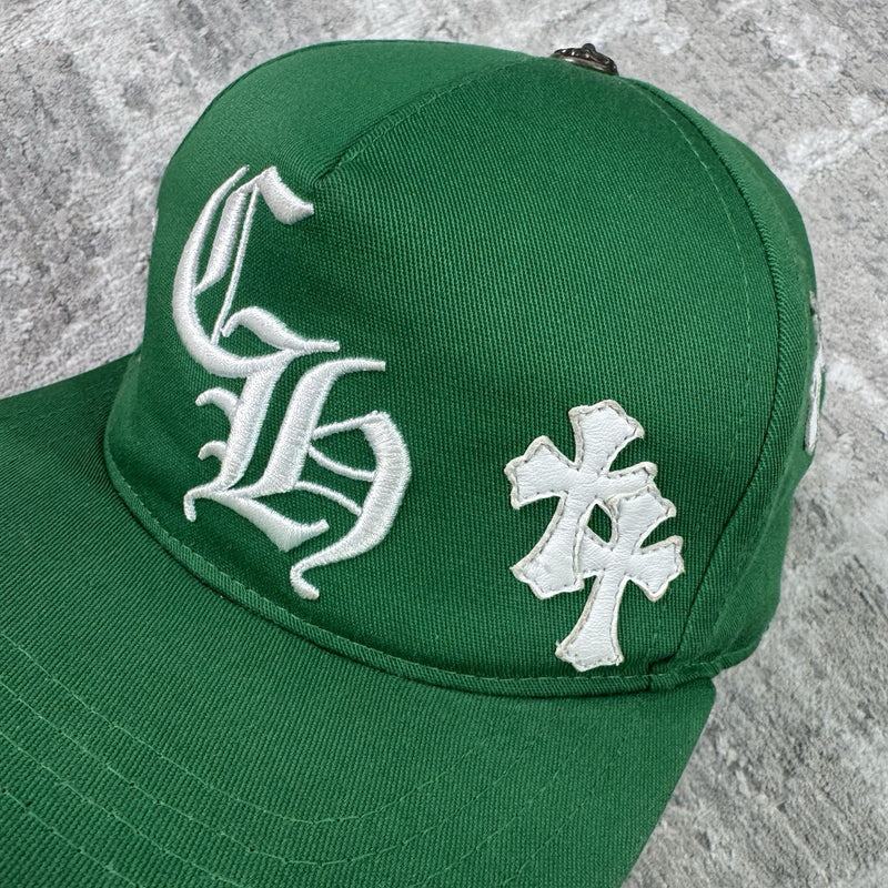Chrome Hearts Leather Cross Patch Baseball Hat 