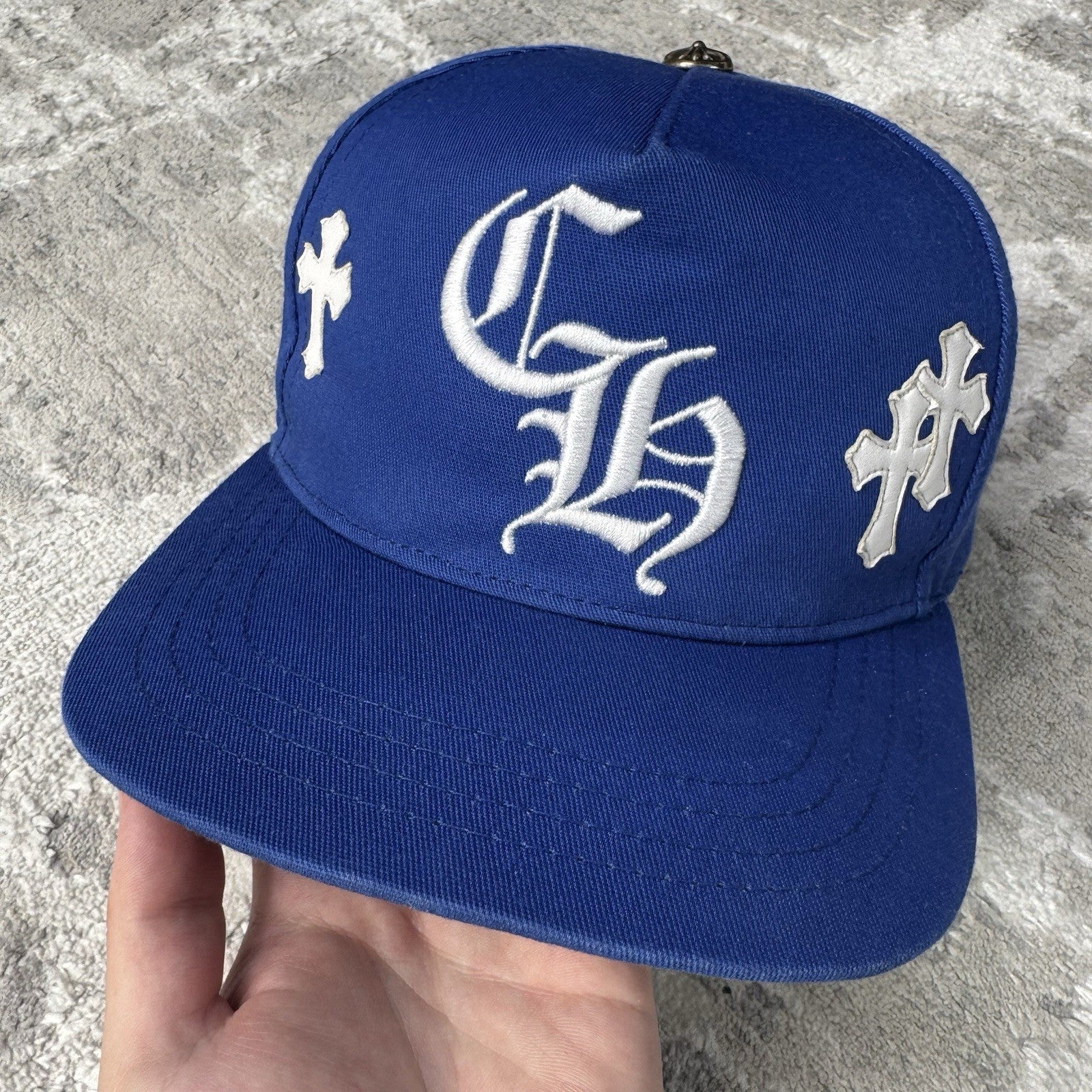 Chrome Hearts Leather Cross Patch Baseball Hat