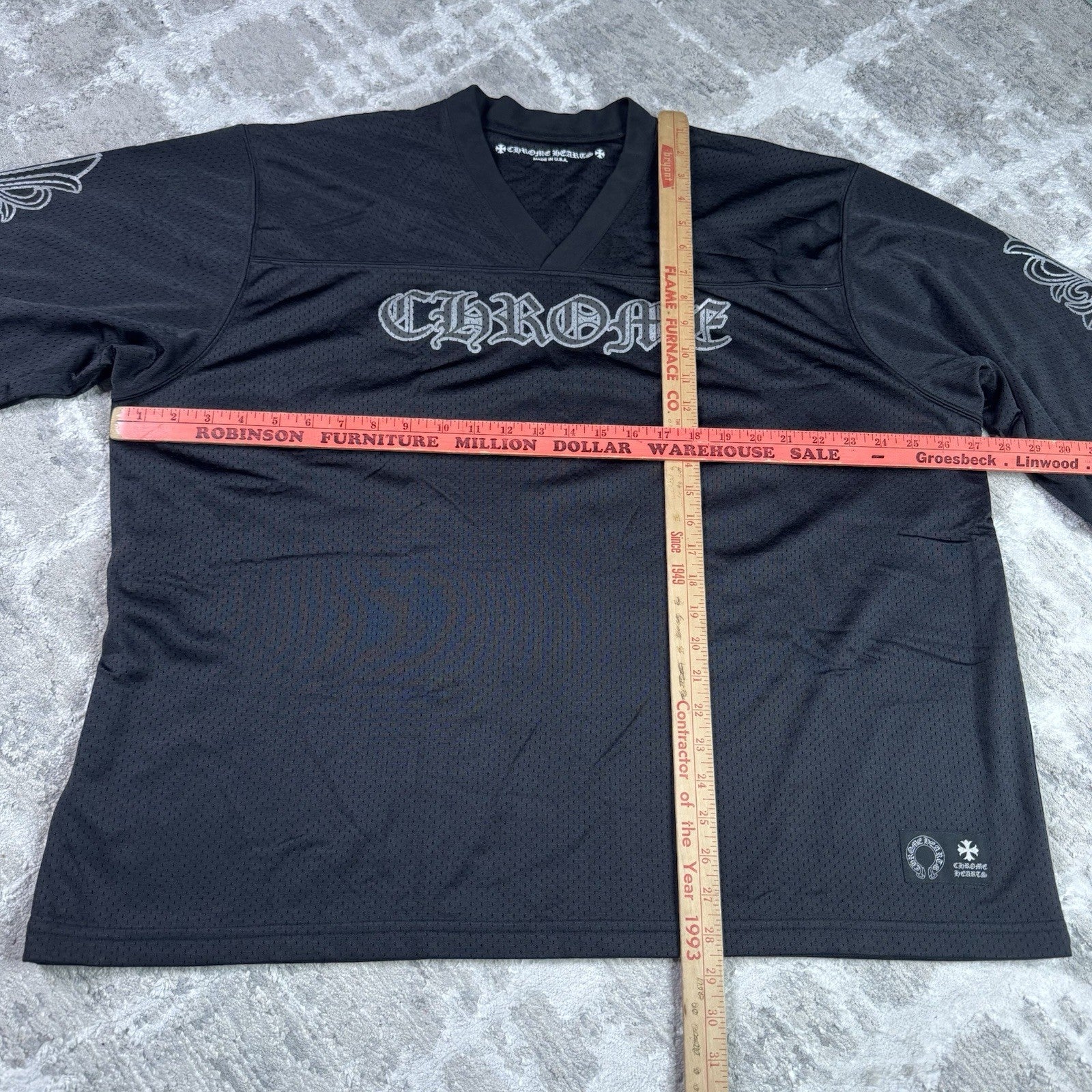 Chrome Hearts Mesh Stadium Floral Long Sleeve Jersey 