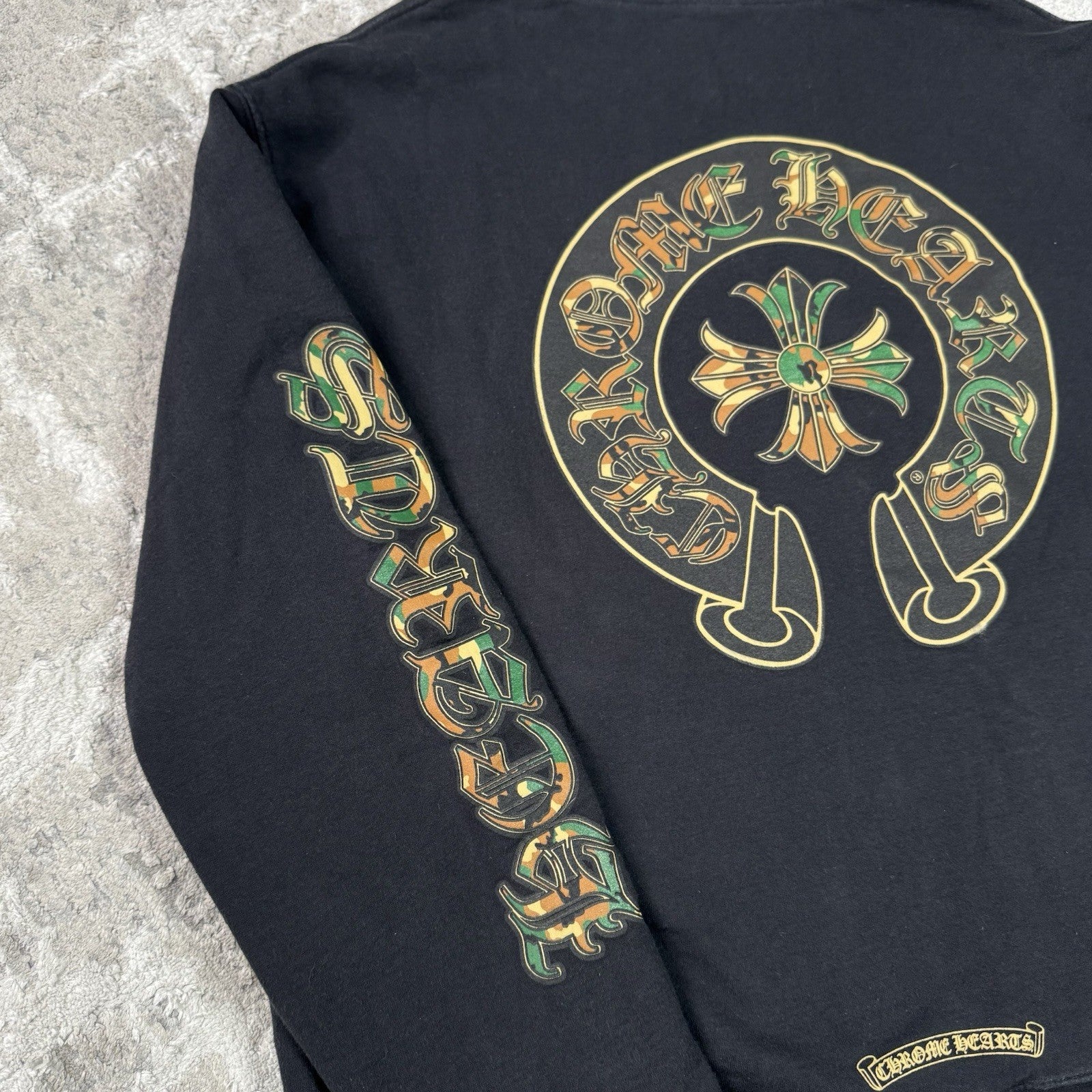 Chrome Hearts Camo Horseshoe Thermal Zip Up Hoodie