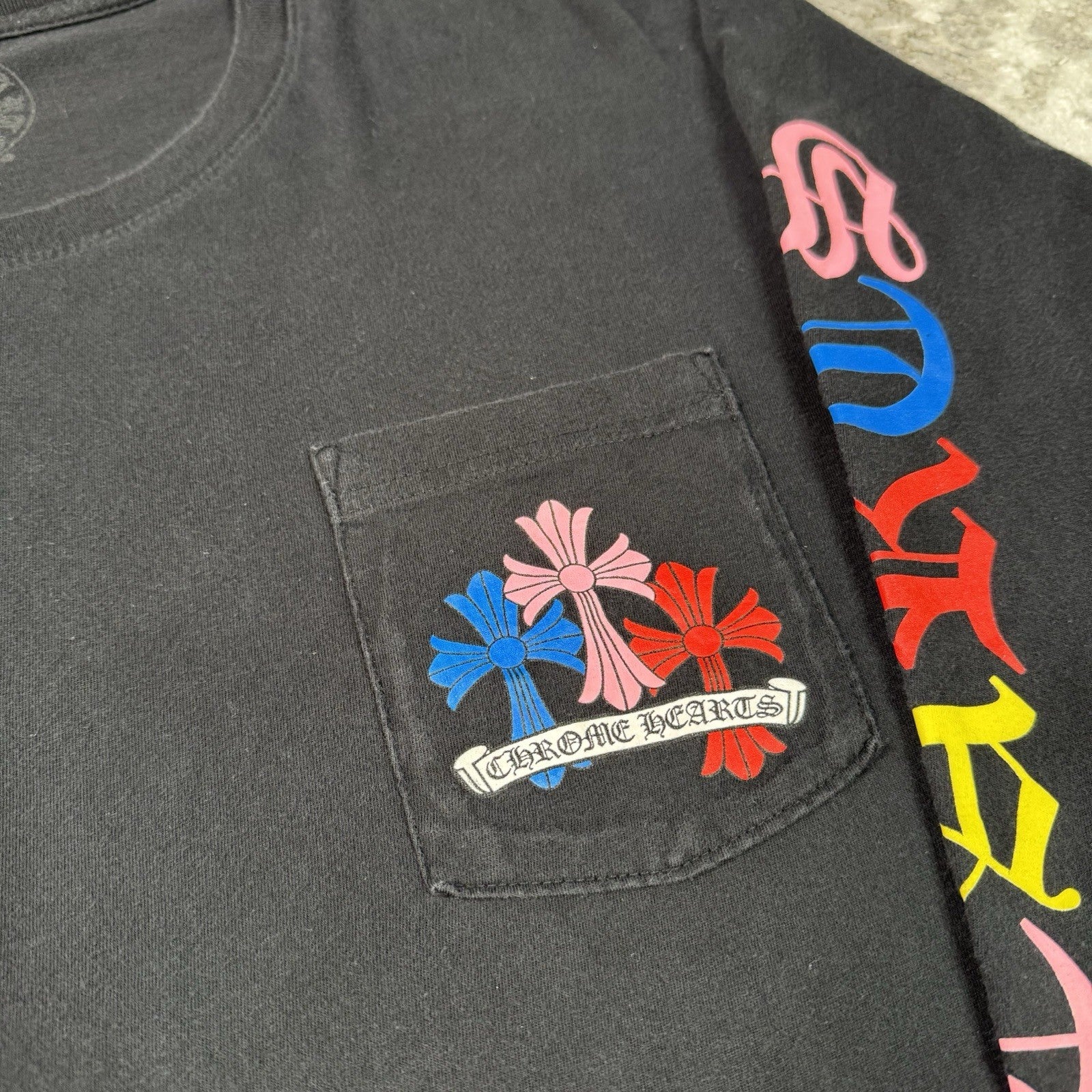 Chrome Hearts Cemetery Multi-color Cross Long Sleeve Shirt 