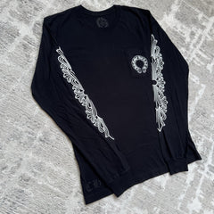 Chrome Hearts Floral Horseshoe Long Sleeve Shirt 