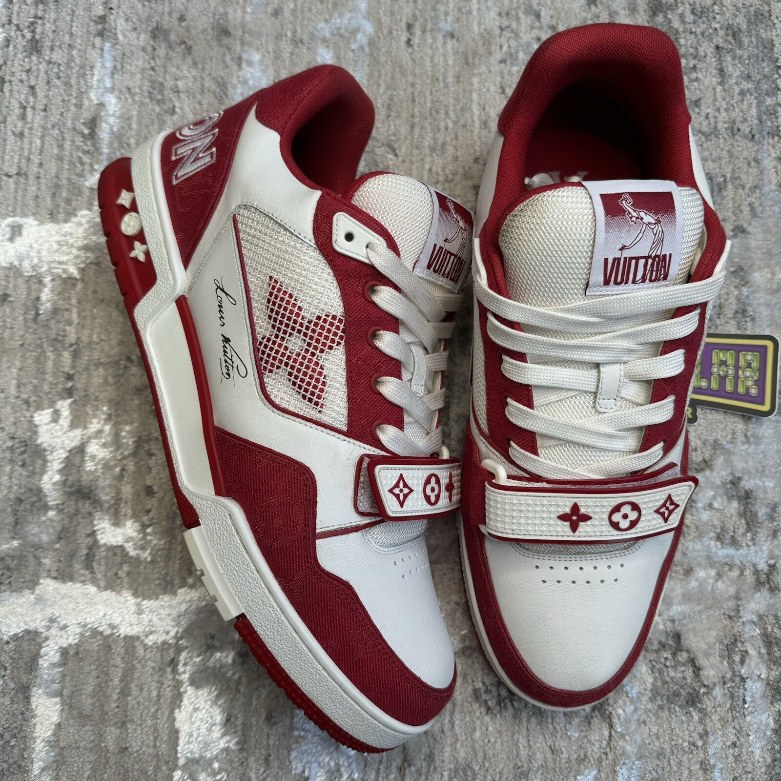 Louis Vuitton Strap Trainer Low ‘red White’ Sz- 9.5LV/10.5M