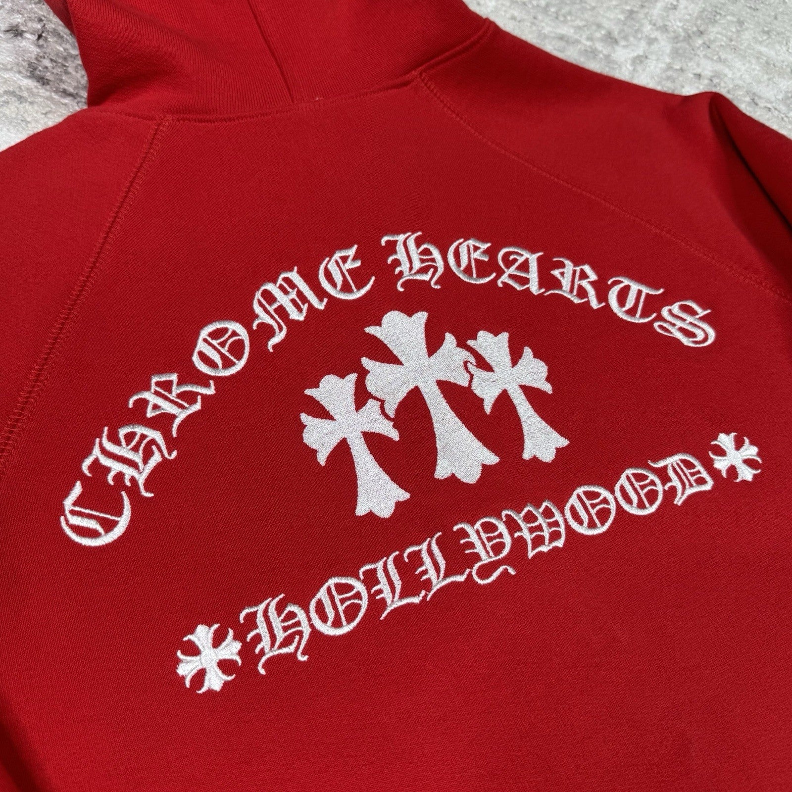 Chrome Hearts King Taco Triple Cross Embroidered Zip Up Hoodie 