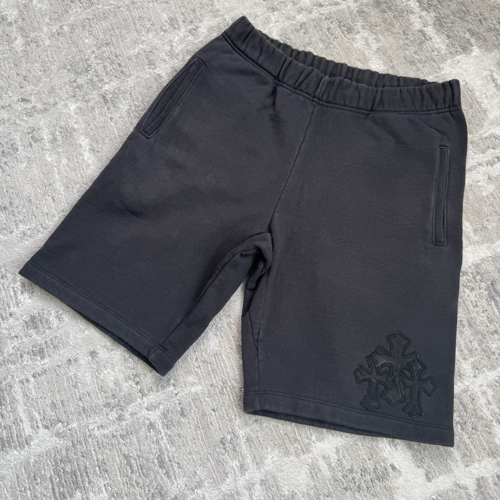 Chrome Hearts Paperjam Leather Triple Cross Sweatshirts